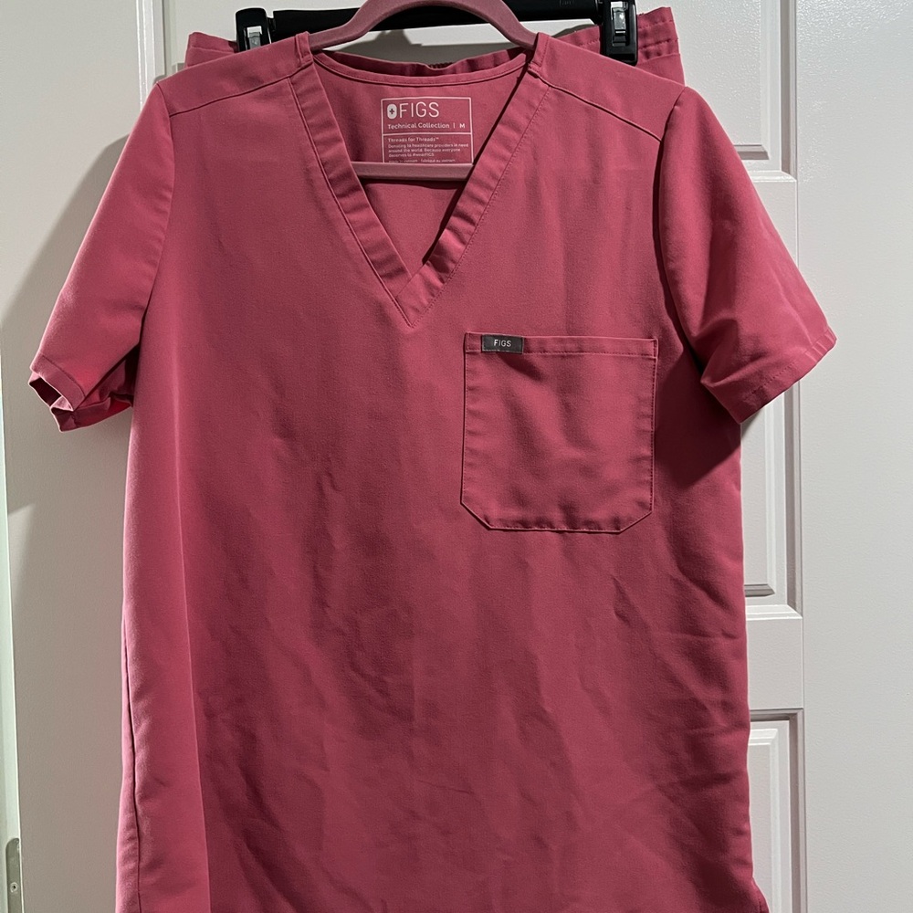 Figs Breast Cancer Women’s Pink Scrubs.